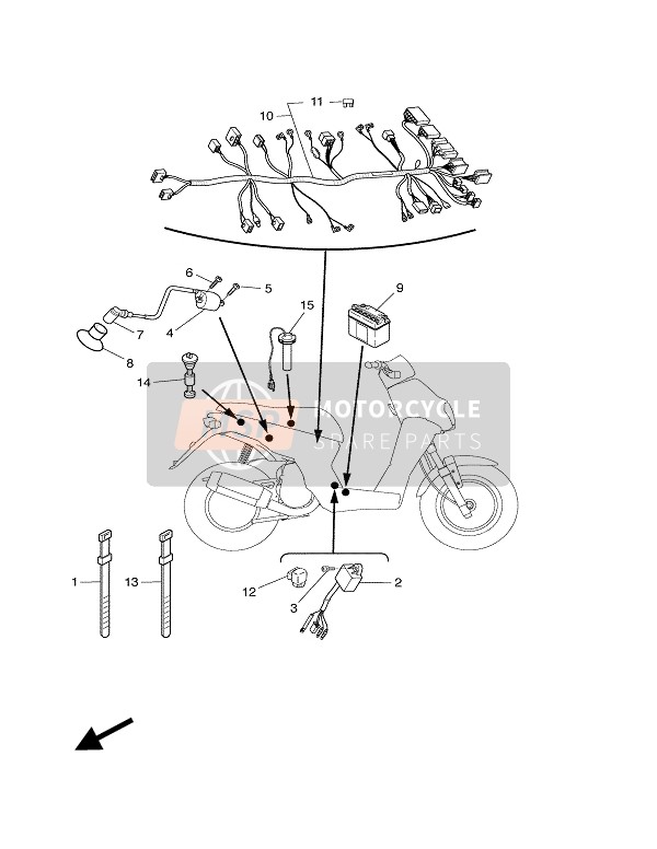 Yamaha EW50 SLIDER 2003 Eléctrico 2 para un 2003 Yamaha EW50 SLIDER